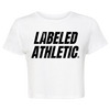 LABELED ATHLETIC &quot;STACKED BIG FONT&quot; CROPPED T-SHIRT WHITE/BLACK