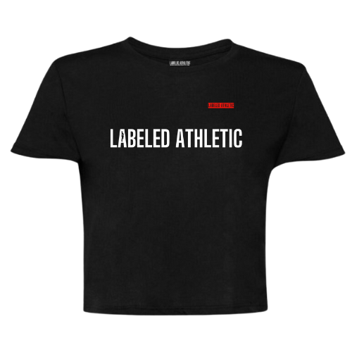 LABELED ATHLETIC ORIGINAL CROPPED T-SHIRT BLACK/WHITE/RED