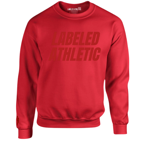 LABELED ATHLETIC IT'S U VS YOU SWEATSHIRT | RED COLOR VS COLOUR