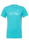 GET SALTY by Jenny Fisher - LABELED ATHLETIC T-SHIRT | TEAL/WHITE