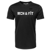 RICH &amp; FIT - LABELED ATHLETIC T-SHIRT | BLACK/WHITE