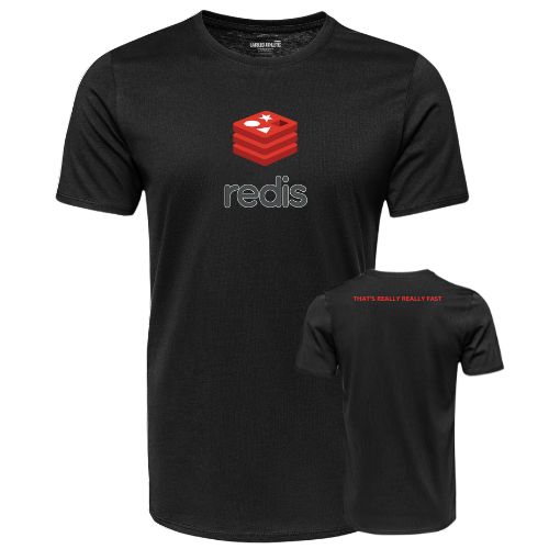 REDIS T-SHIRT BLACK/RED