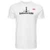 BARBARIAN (SWORD) BURN&quot; - LABELED ATHLETIC T-SHIRT | WHITE/BLACK/RED