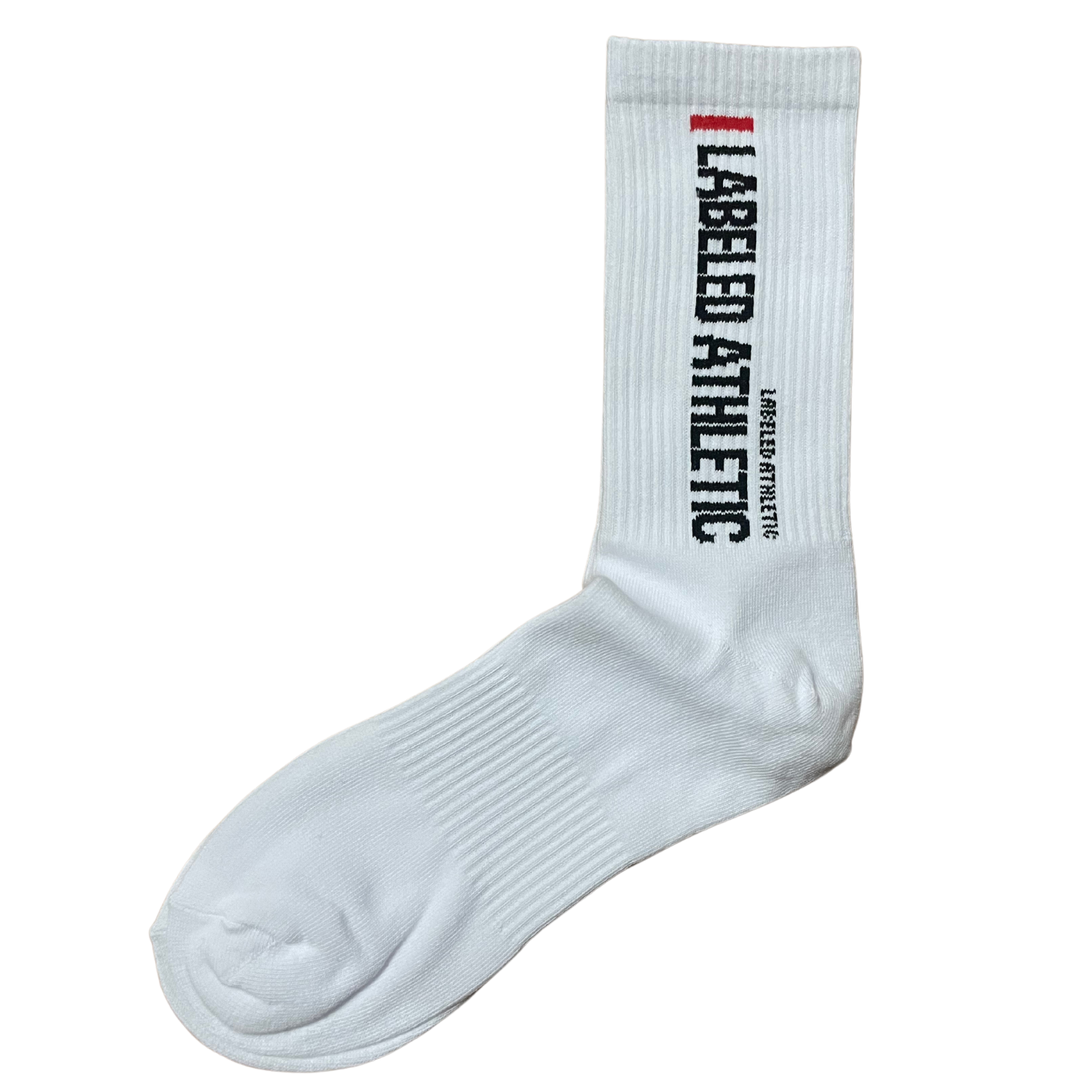 LABELED ATHLETIC BRANDED SOCKS | WHITE