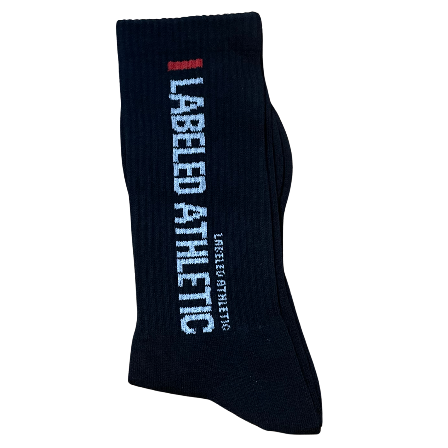 LABELED ATHLETIC BRANDED SOCKS BLACK